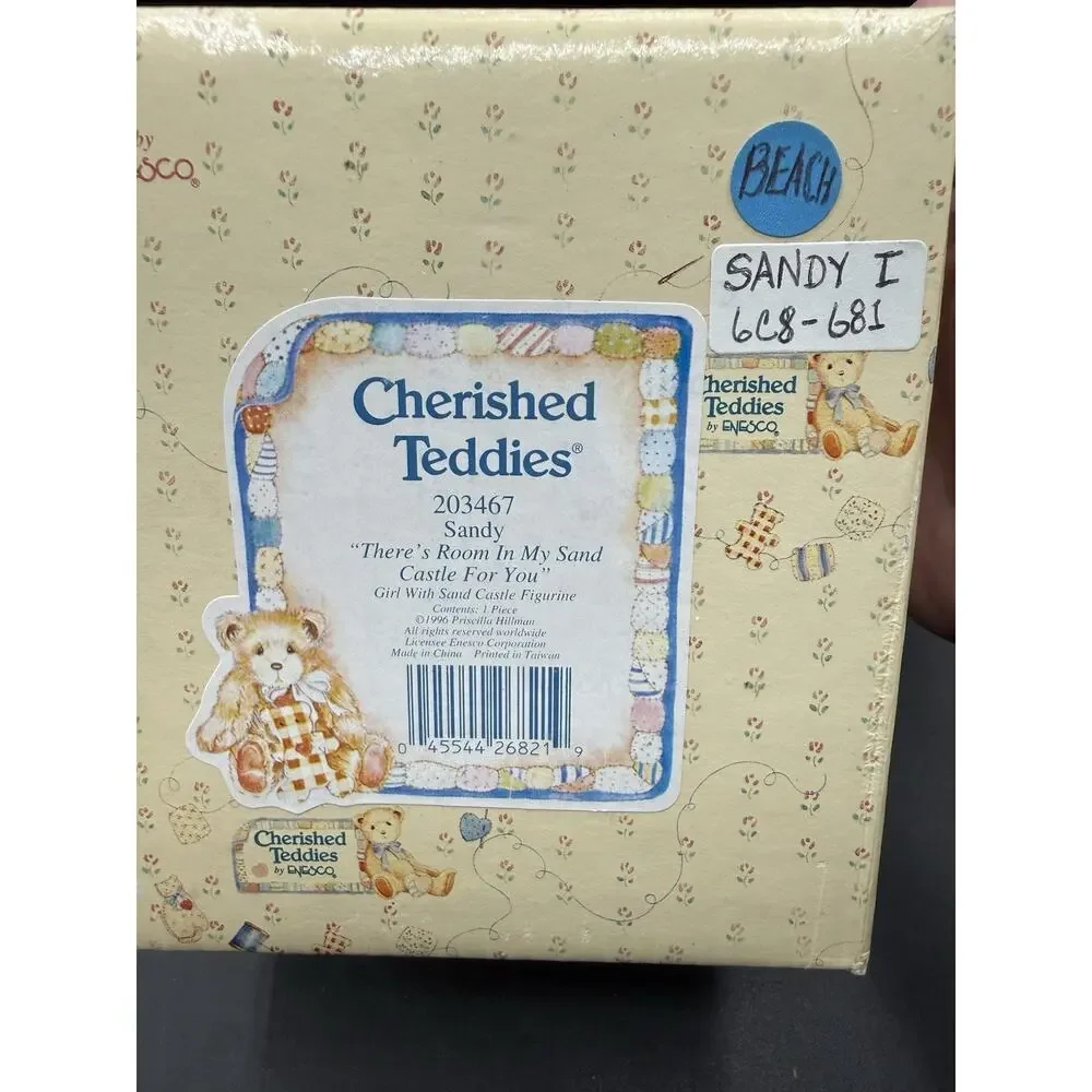 Cherished Teddies Sandy Theres Room in my Sand Castle For You 1996 Figure MIB -1